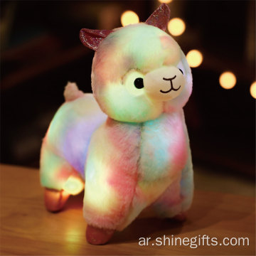 LED LED LED ALPACA PLUSH مع لعبة خفيفة